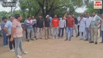 Electricity employees expressed anger against the government in Tohana, Fatehabad