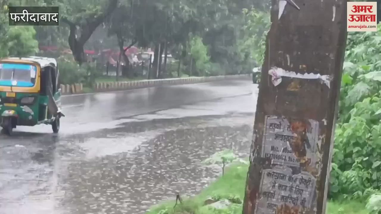 Heavy rain in Faridabad afternoon brought great relief to people from humid heat
