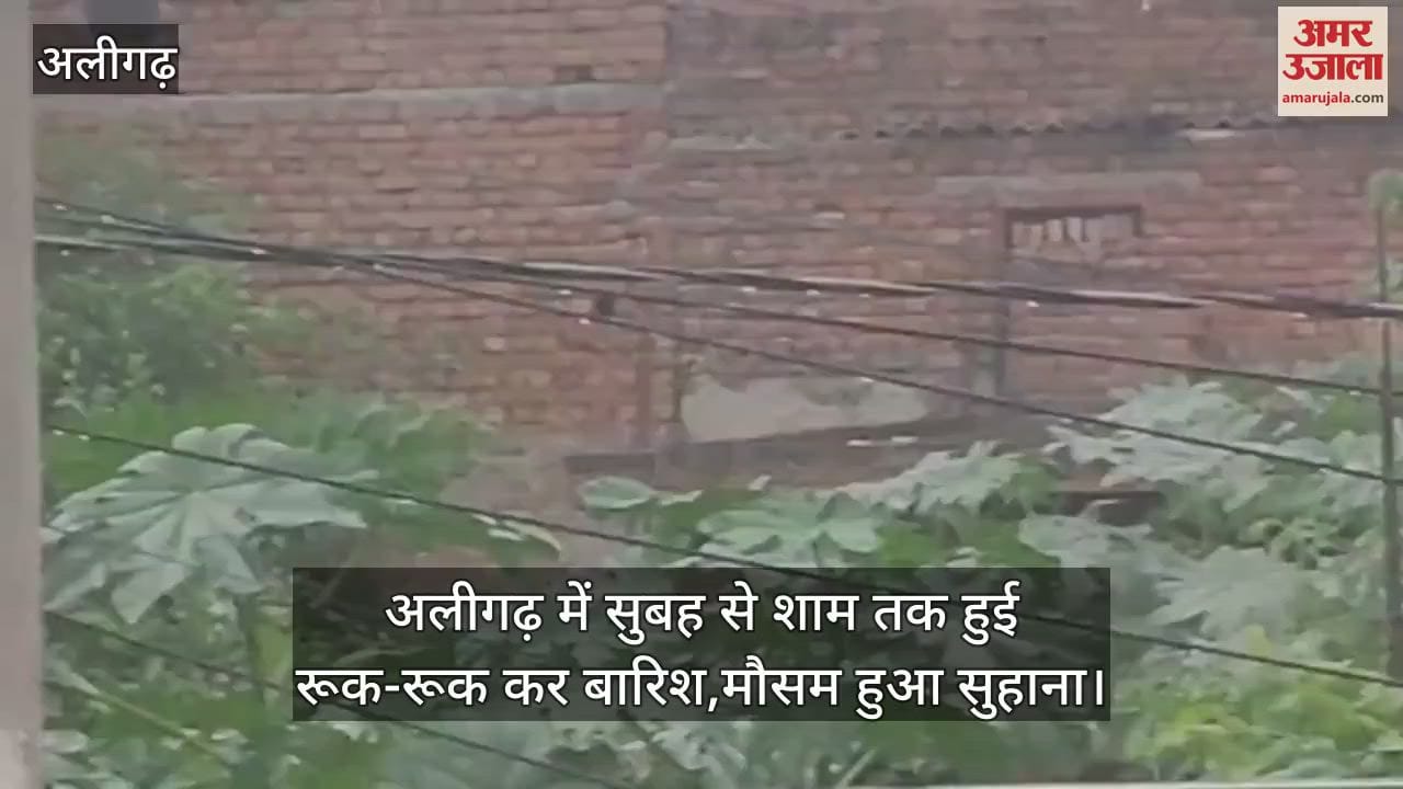 अलीगढ़ में सुबह से शाम तक हुई रूक-रूक कर बारिश,मौसम हुआ सुहाना