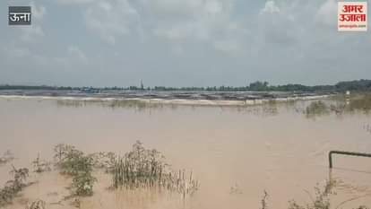 Una BJP protest against the problem of waterlogging in Pekhubela solar power project
