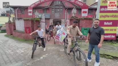 Mandi Postal Division organized Fit India Sunday on Cycle Rally