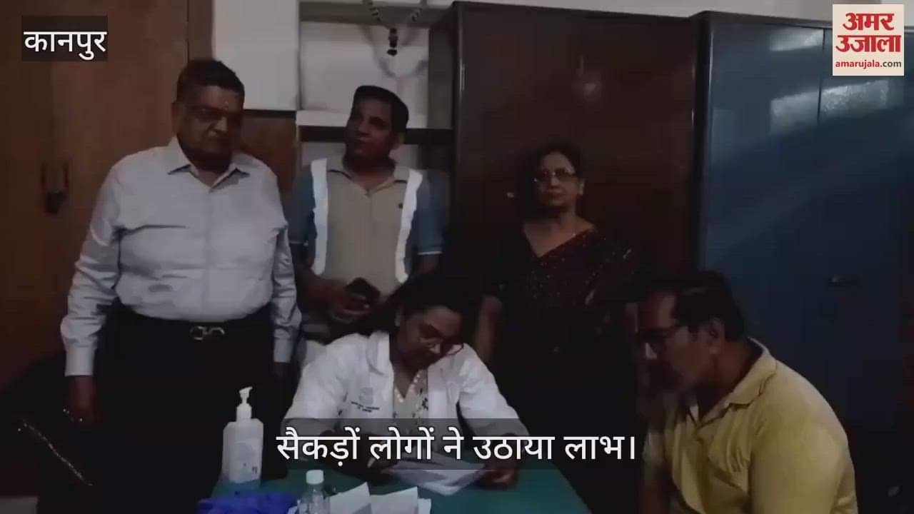 कानपुर में बिरहाना रोड स्थित खत्री धर्मशाला में लगा निशुल्क स्वास्थ्य शिविर