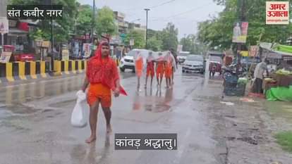 Even the rain could not dampen the spirits of the Kanwar pilgrims, devotees came out dancing and singing