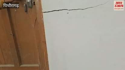 Due to land subsidence in Munsiyari Dafa village many houses have developed cracks