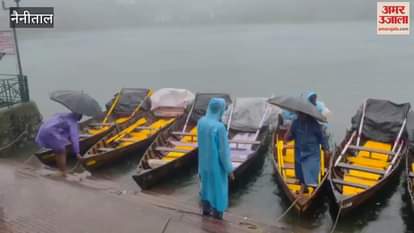 Heavy rain stopped boating in Naini lake