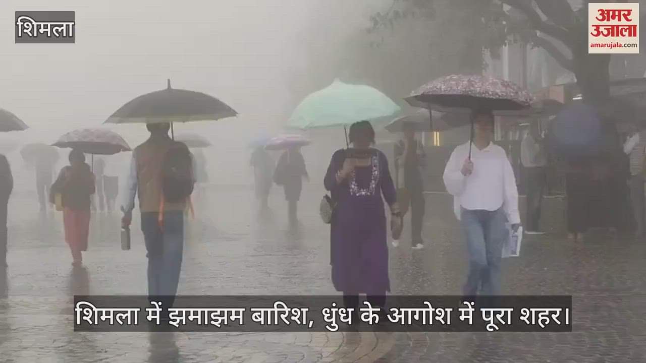 Heavy rain in Shimla, entire city engulfed in fog