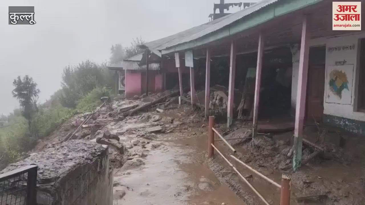 Kullu Landslide destroys Balu School, 5 sheep and a calf including 2 cowsheds die