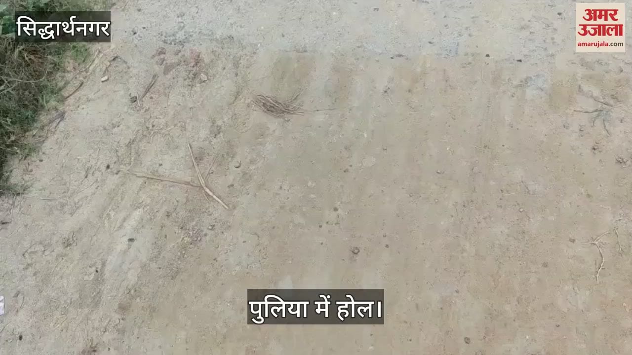 Hole in Palia road connecting two villages, fear of a big accident