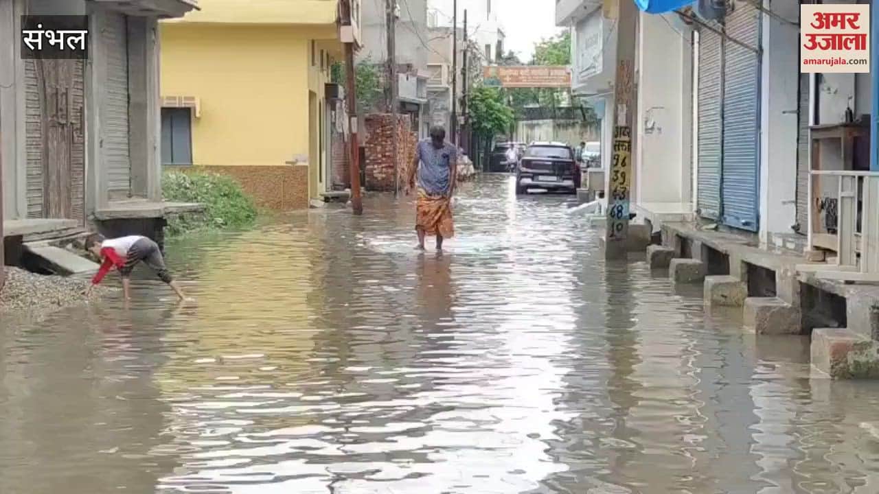 Due to heavy rains, waterlogging occurred in many areas including the road to MP residence, people faced problems