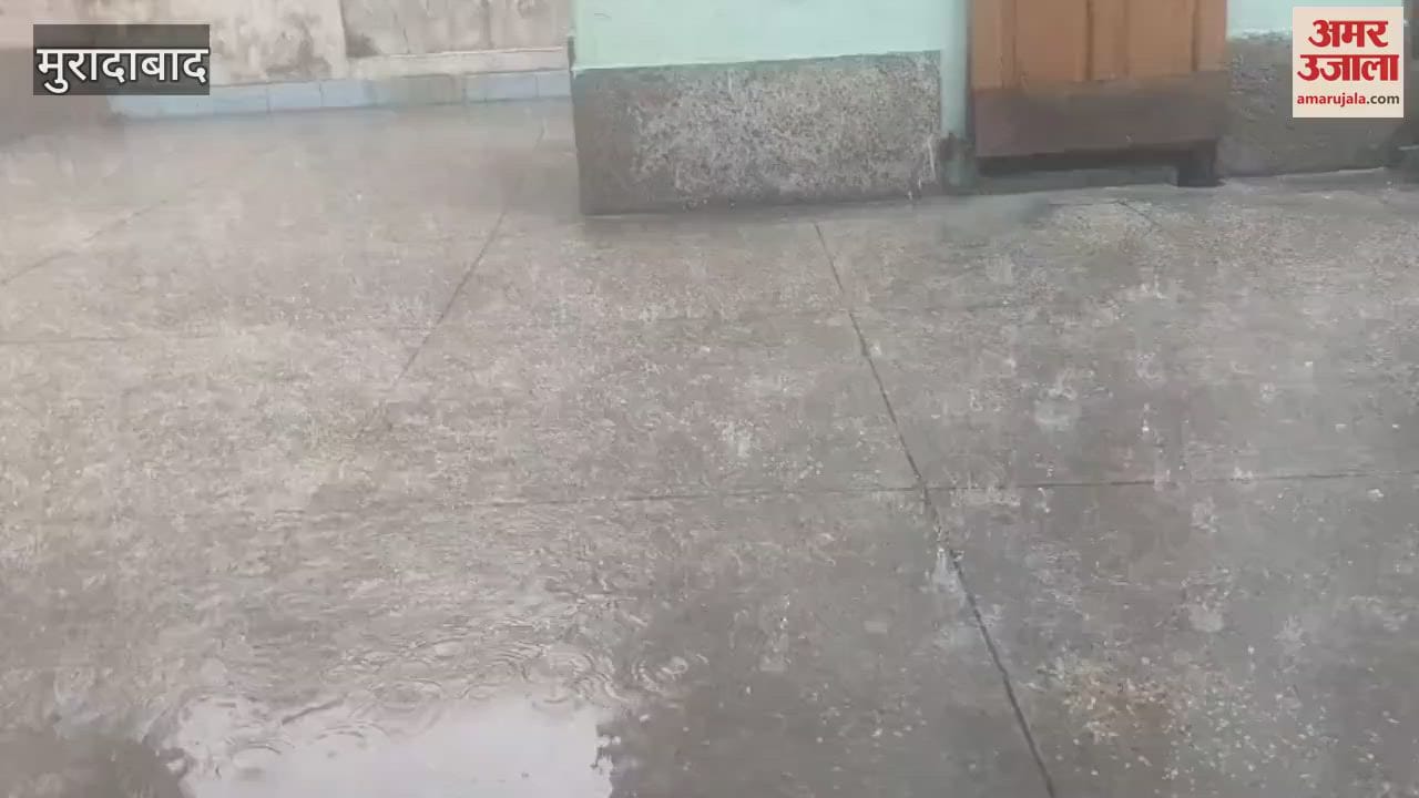 Heavy rain in Court Road area of Moradabad, people got relief from heat