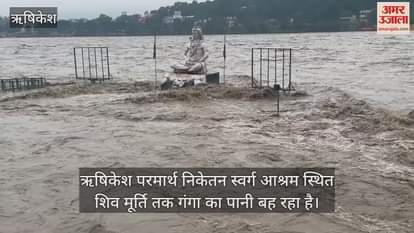 Ganga water is flowing till Shiv statue located at Rishikesh Parmarth Niketan Swarg Ashram