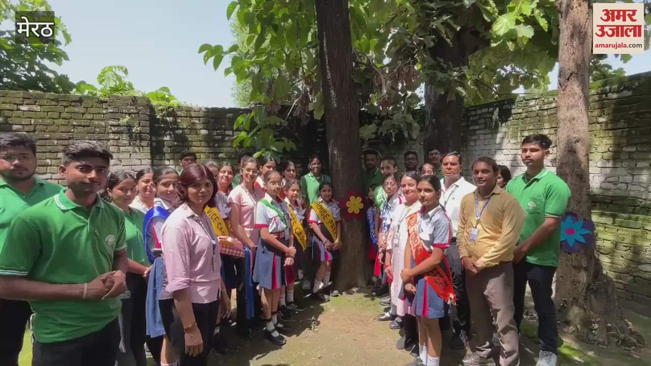 Meerut: Environment Club organized a tree planting program at GD Goenka School