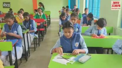Meerut: Rakshabandhan was celebrated in AS Inter College in Mawana, students made rakhis for the martyrs