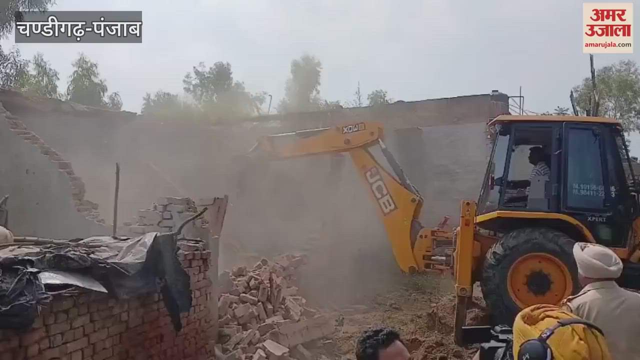 Bulldozers run on house of mother and son who are drug smugglers in Barnala