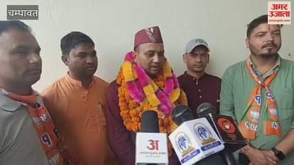 BJP Anand Singh Adhikari became the District Panchayat President unopposed in champawat