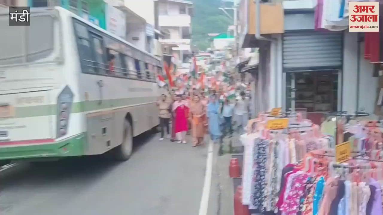 Mandi BJP workers took to the streets with the tricolour in Jogindernagar city echoed with patriotic slogans