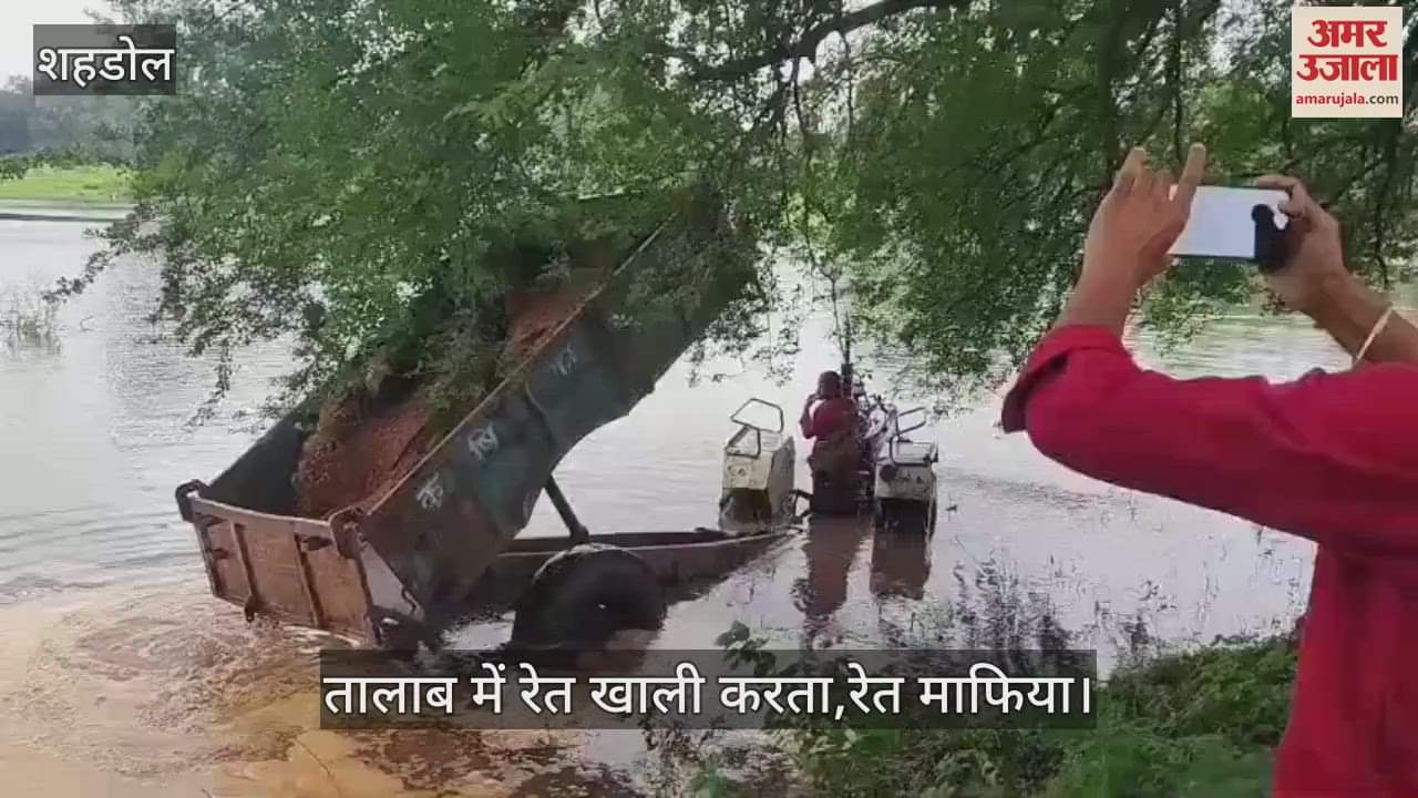 Sand mafia scuffled with Byauhari Tehsildar, the bully got the sand emptied in the pond