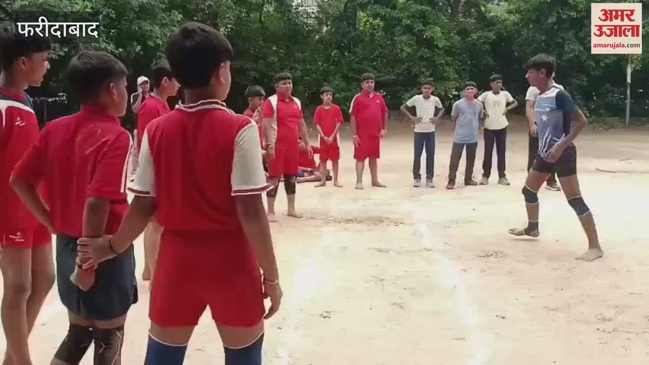 Block level under 14 boys competition going on in sports complex