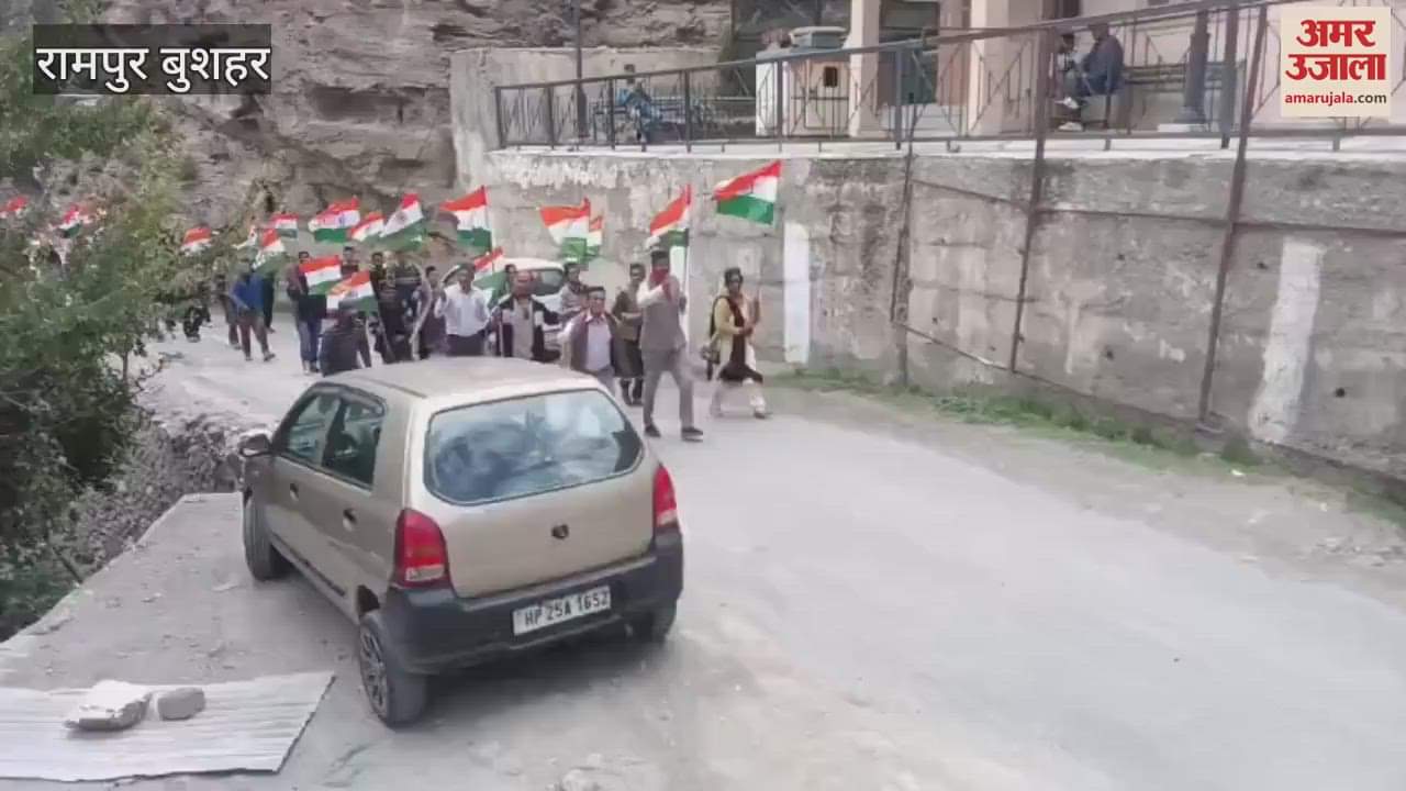 Rampur Bushahr: BJP took out a tiranga march in honor of the martyrs
