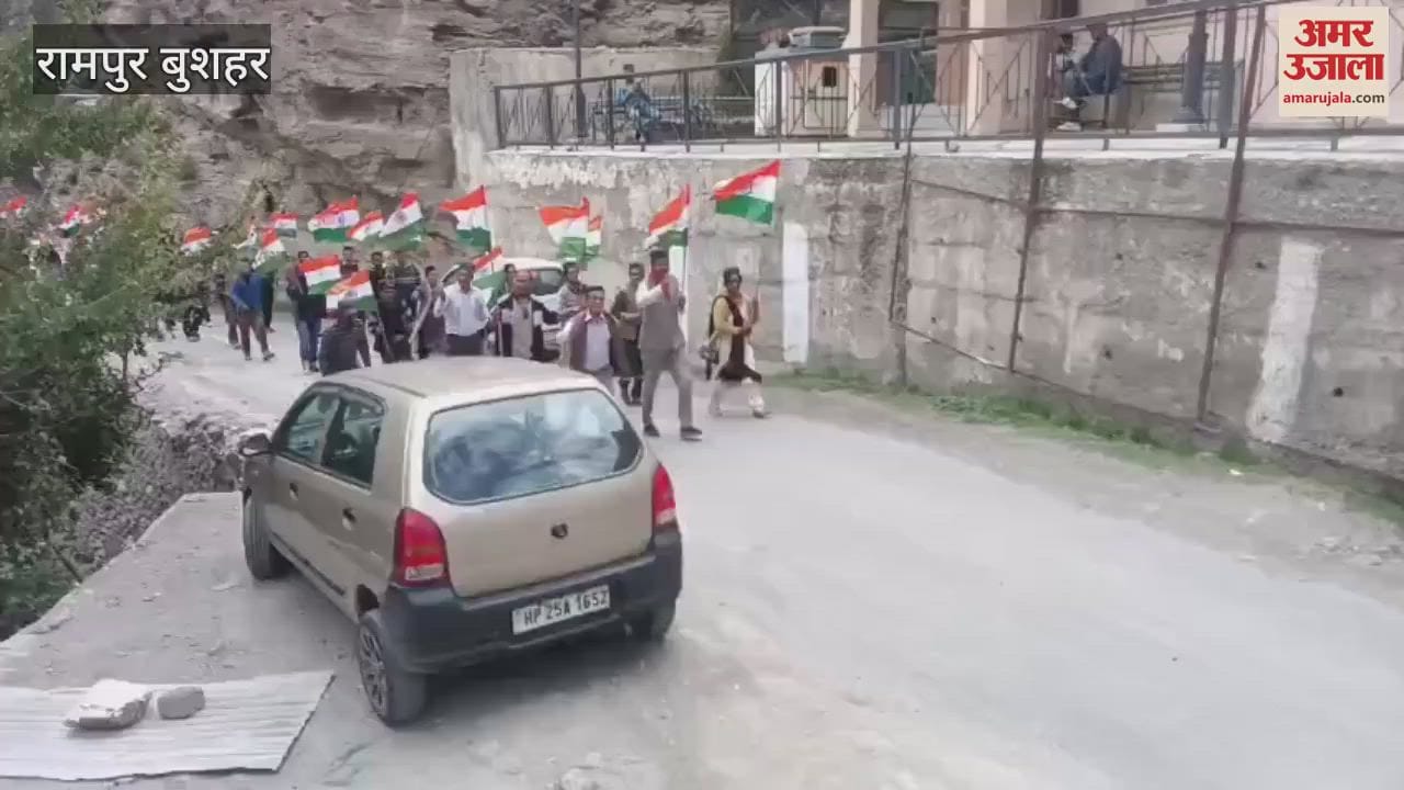 Rampur Bushahr: BJP took out a tiranga march in honor of the martyrs