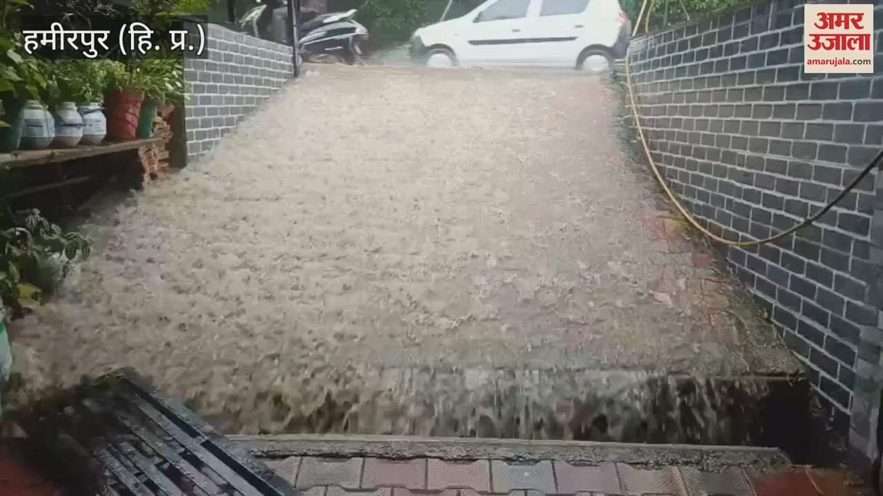 Hamirpur Water came on the road due to blockage of culvert