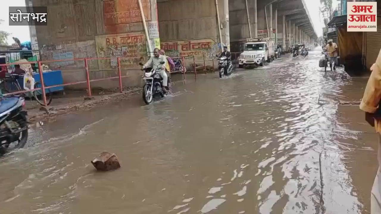 Humidity vanished due to heavy rain in Sonbhadra water accumulated on roads