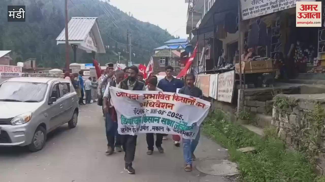 Mandi Himachal Kisan Sabha and Apple Producers Association jointly demonstrated in Janjheli