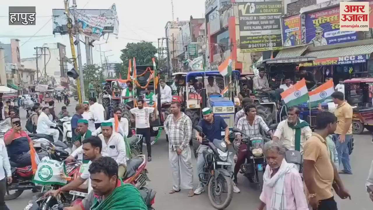 Farmers created ruckus and jam during Tiranga Yatra