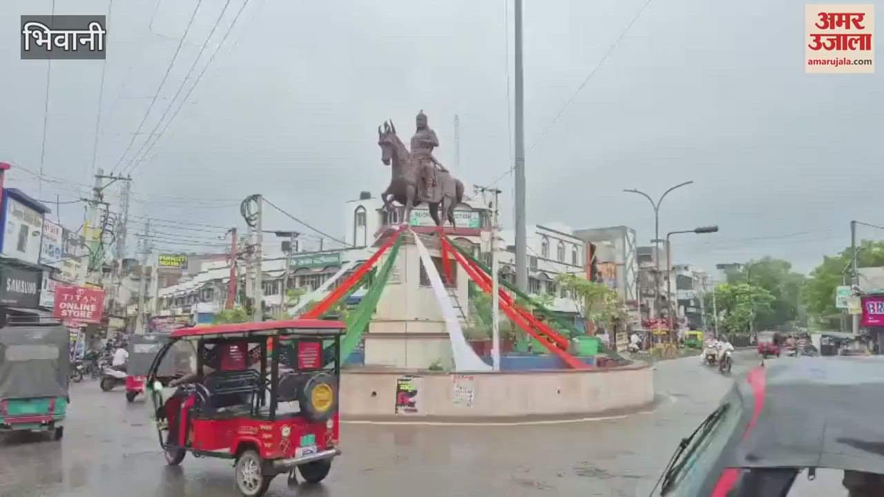 On Independence Day in Bhiwani, the main squares of the city were painted with the tricolor