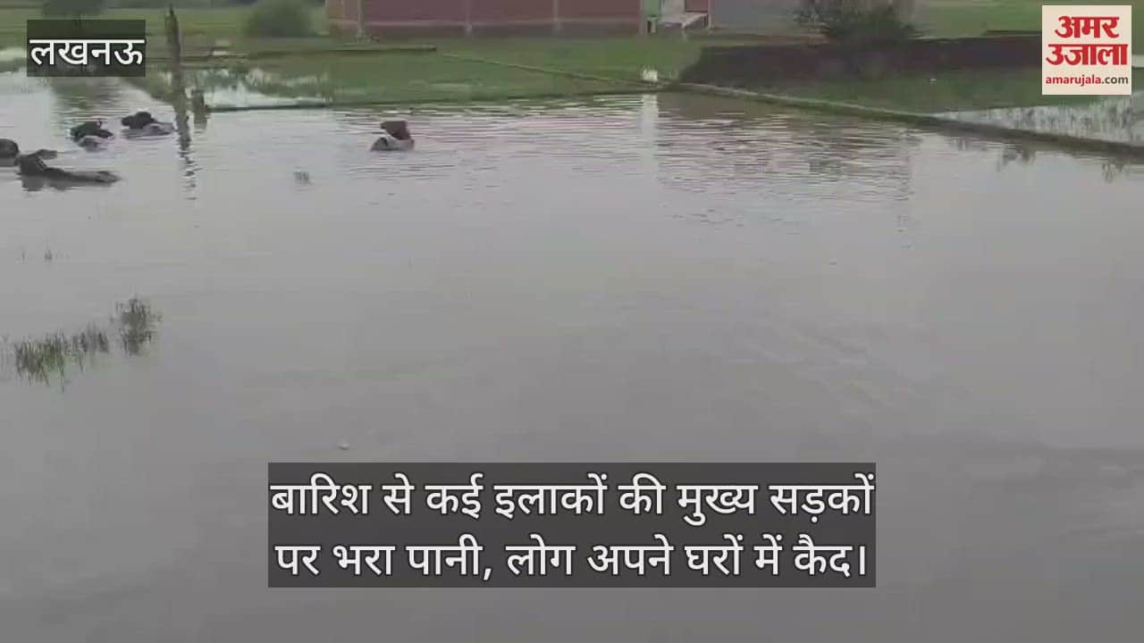 VIDEO: बारिश से कई इलाकों की मुख्य सड़कों पर भरा पानी, लोग अपने घरों में कैद
