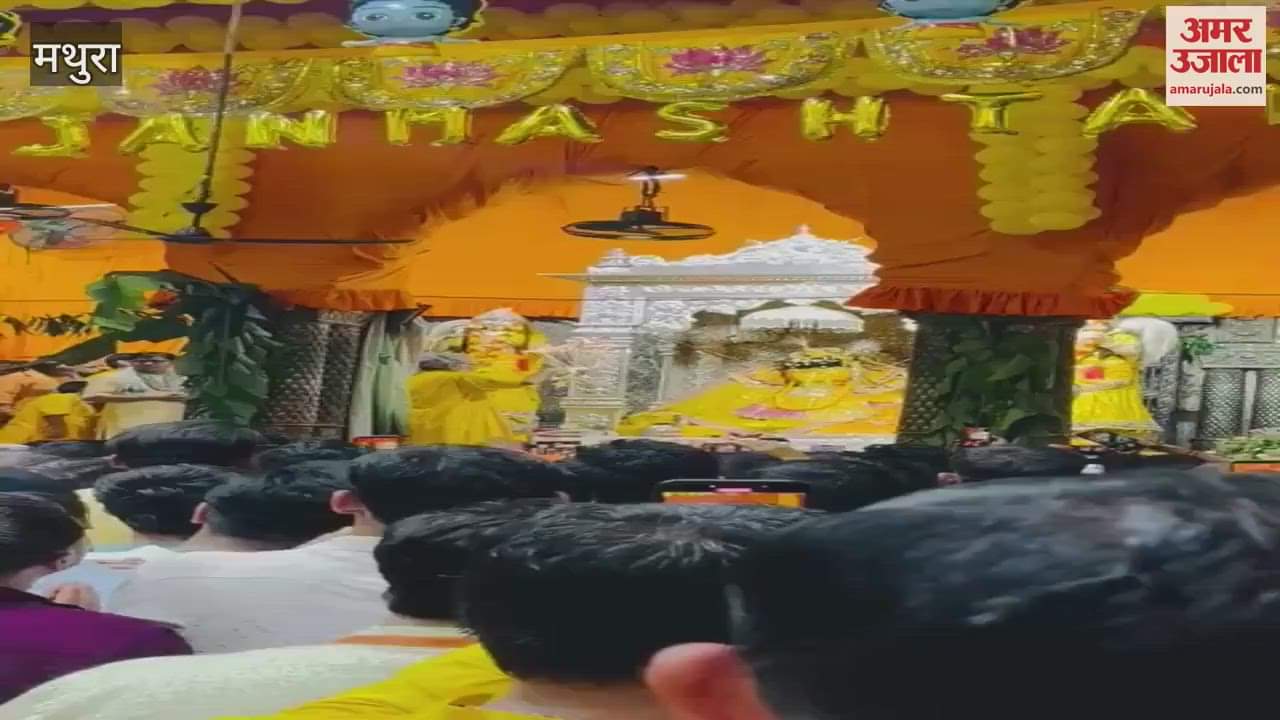 shri krishna janmashtami celebrationay at bankebihari mandir in mathura