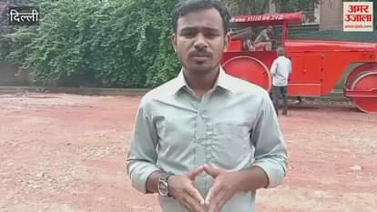 Road construction is going on near Dr Bhimrao Ambedkar College in East Delhi