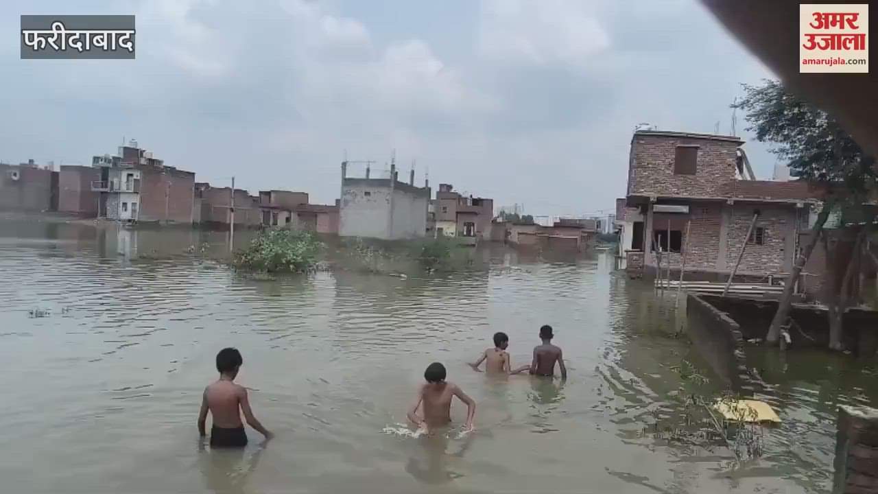 Yamuna water filled in Basantpur 2 village of Faridabad