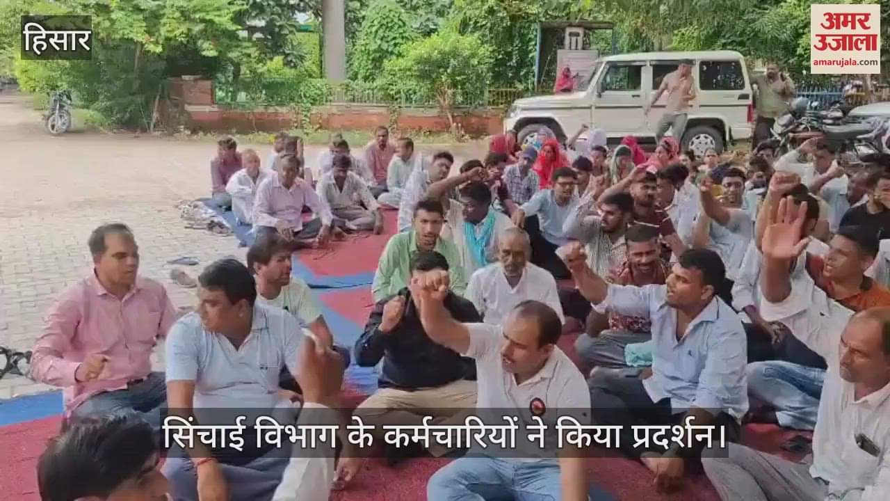 Irrigation department employees protest