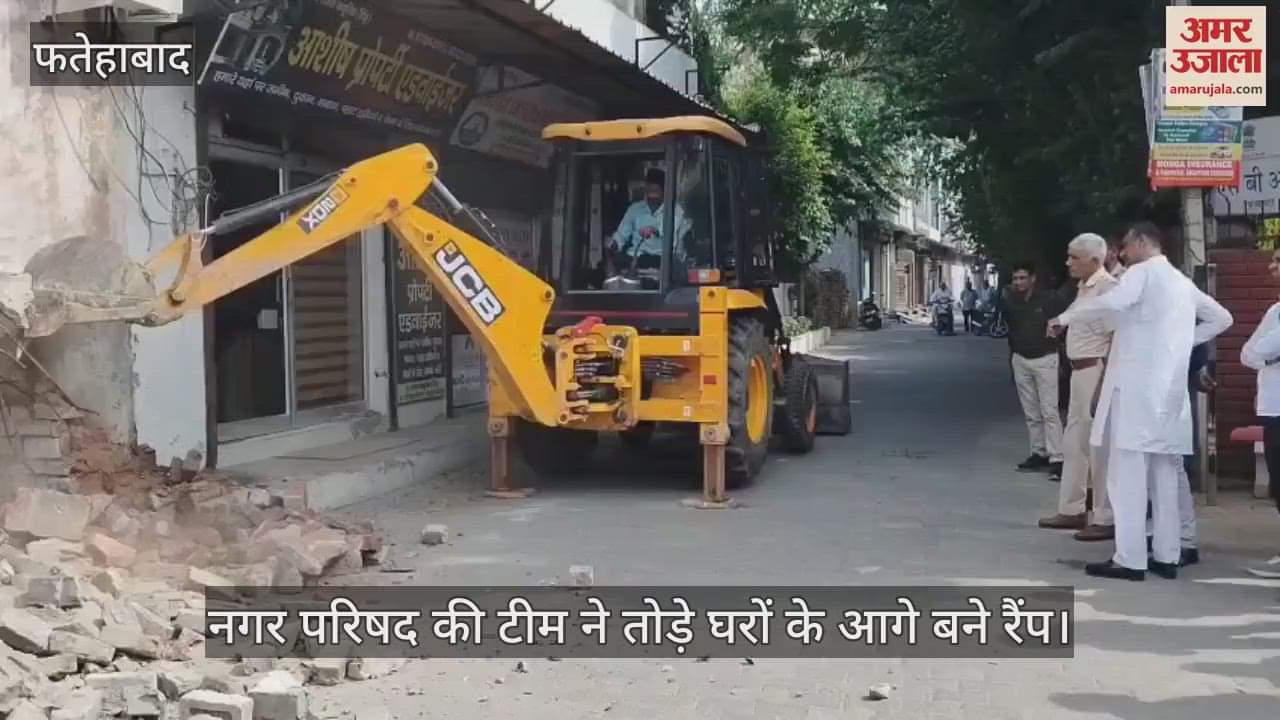 city council team demolished the ramps built in front of the houses