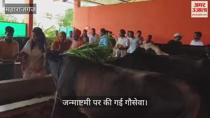 Worship was done in the cowshed on Krishna Janmashtami