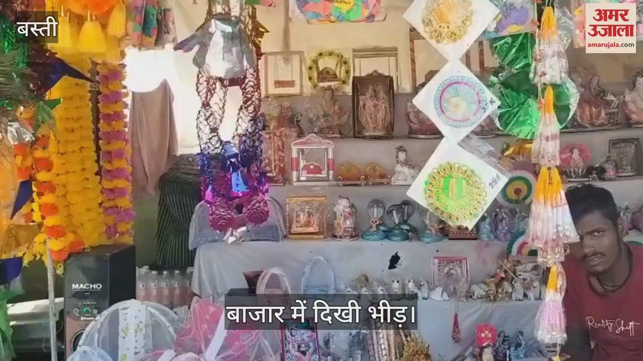 Crowds thronged the markets on the day of Janmashtami festival