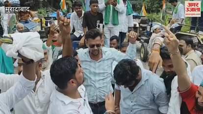 enthusiasm of the farmers was visible in the Tractor Tiranga Yatra, they raised patriotic slogans