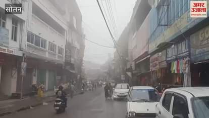 Solan Fog in the city after rain visibility reduced