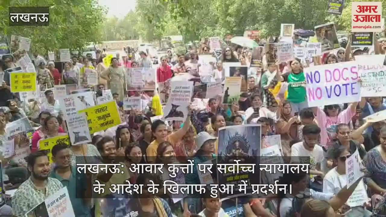 लखनऊ: आवार कुत्तों पर सर्वोच्च न्यायालय के आदेश के खिलाफ हुआ में प्रदर्शन