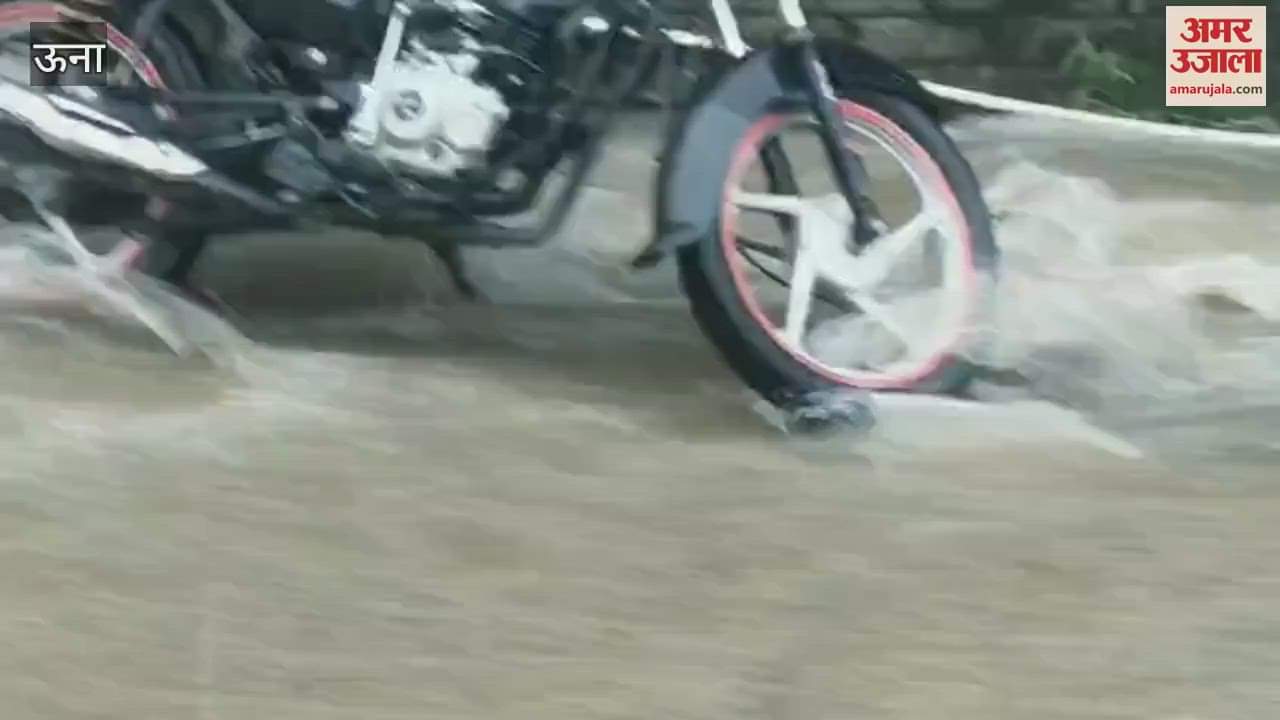 Una Heavy rains disrupt normal life traffic affected due to trees falling on the road