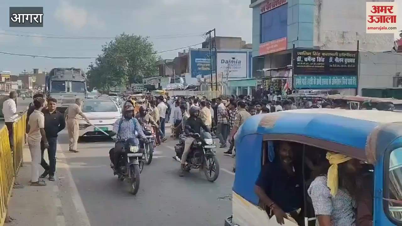 Truck ran over an Activa rider retired soldier died in agra