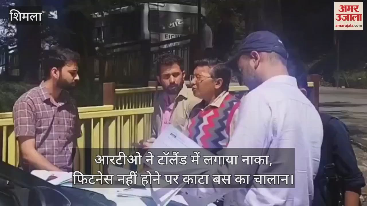 Shimla: RTO set up a check post in Toland, challaned a bus for not being fit