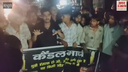 Candle march taken out in protest against Manisha's murder