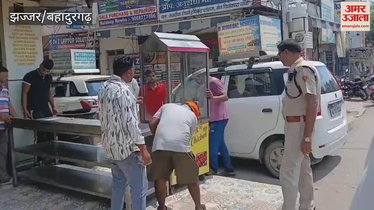 Traffic police and city council removed encroachment in Jhajjar