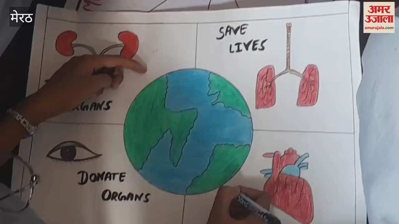 Meerut: Rotary Club Meerut Friends organized a painting competition at Chawali Devi Arya Kanya Inter College