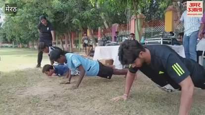 Meerut: Admission process continues in Sports University, candidates gave physical test on CCSU ground