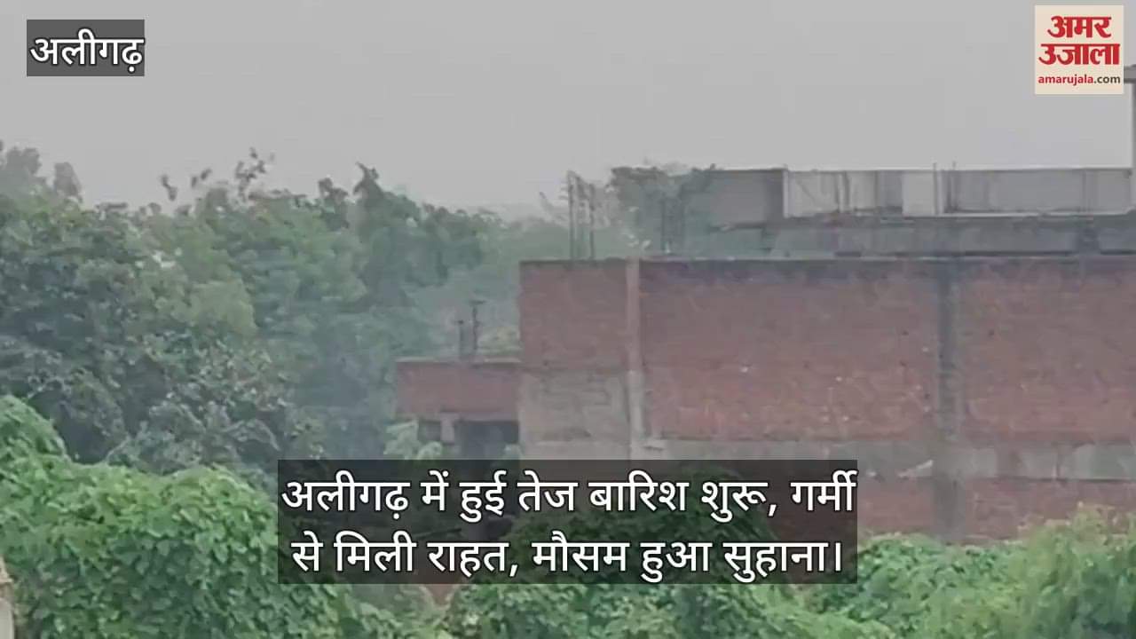 अलीगढ़ में हुई तेज बारिश शुरू, गर्मी से मिली राहत, मौसम हुआ सुहाना