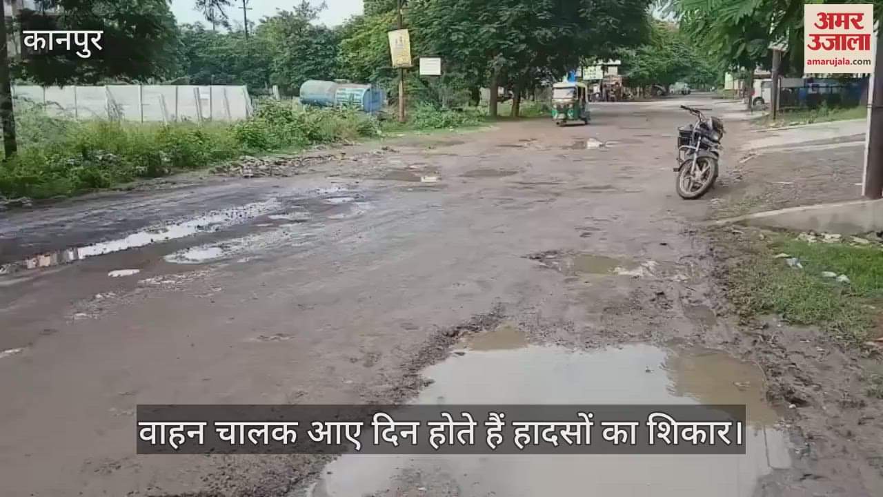 कानपुर में पनकी-कल्याणपुर सड़क पर गहरे गड्ढे, जनप्रतिनिधियों से शिकायत पर भी नहीं हुई कार्रवाई