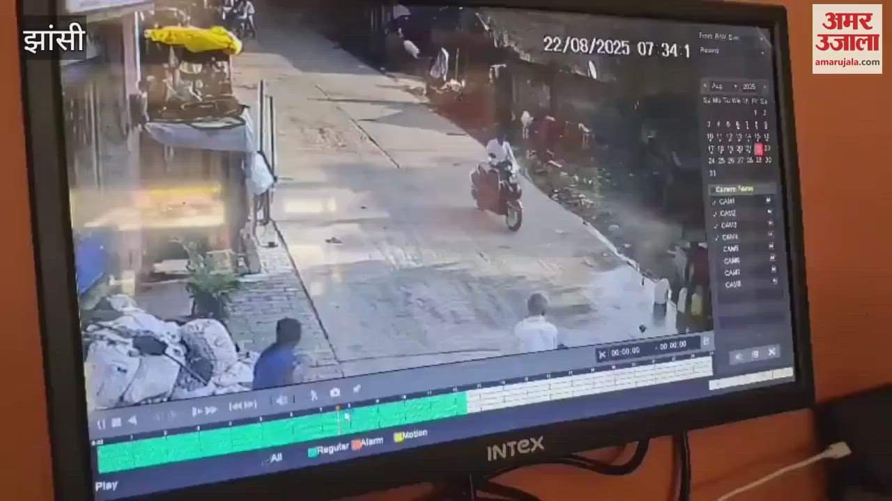 Jhansi: Dumper hits an elderly woman, condition critical, incident captured on CCTV